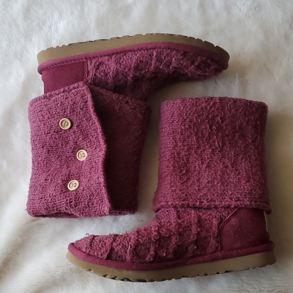 Authentic Ugg Knit Boots Size 6 - Picture 3 of 9